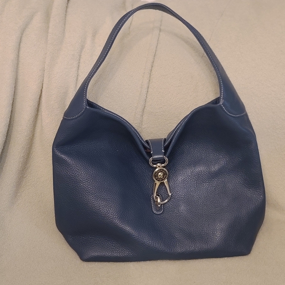 Dooney & Bourke Blue Leather Shoulder Bag with Coin Purse - Picture 4 of 8